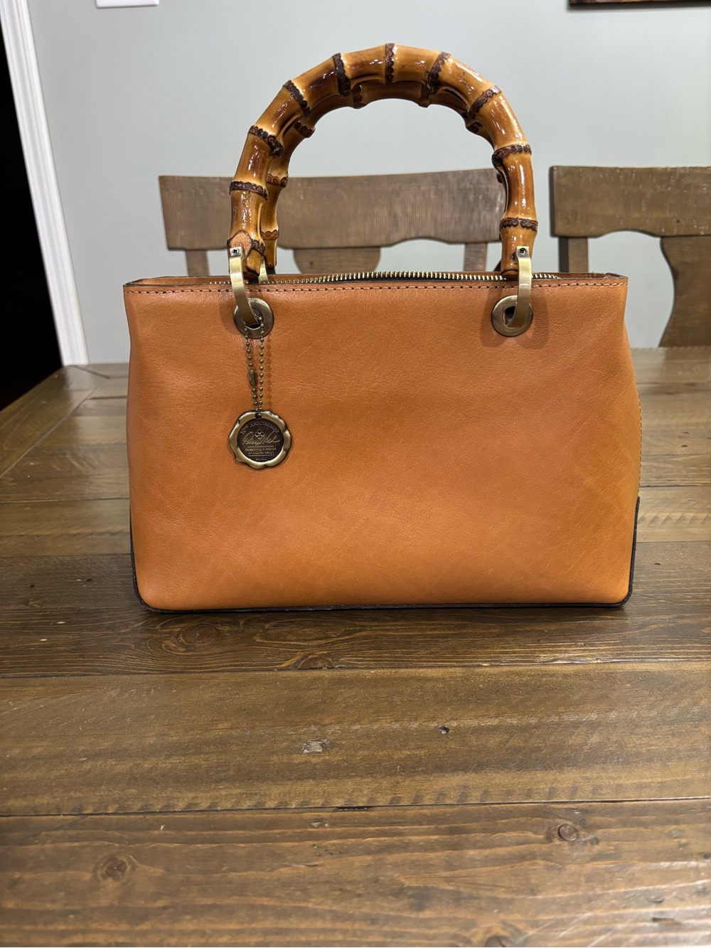 Patricia Nash Empoli Satchel with Bamboo Inspired Handles